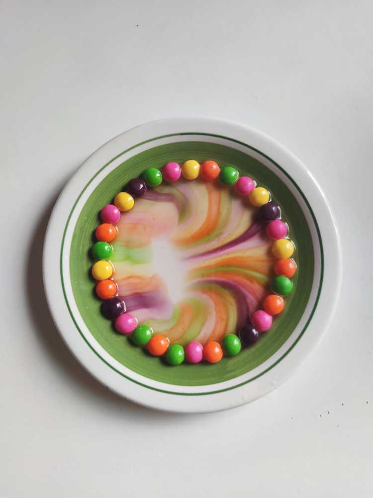 colorful candy breakfast