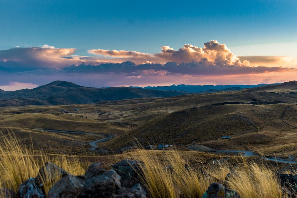 Hora dorada en las nubes