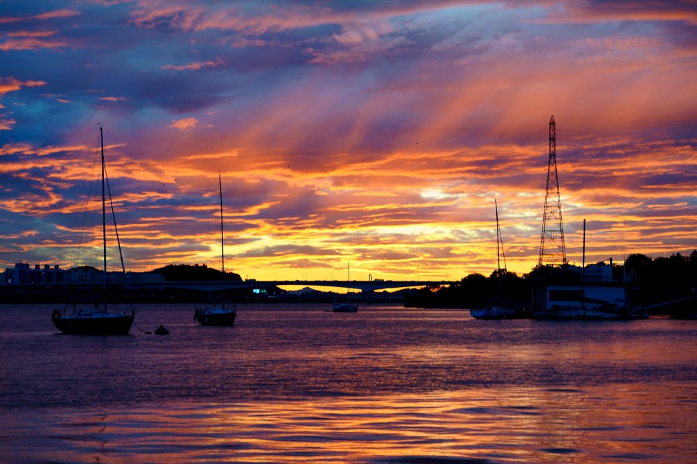 Sunset after the rain stops