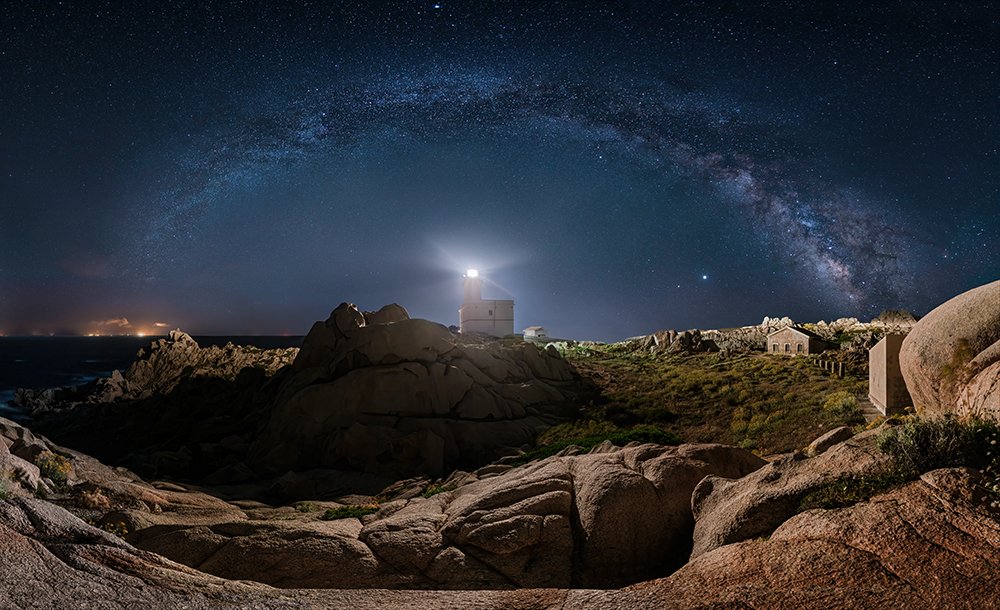 The lighthouse in the night