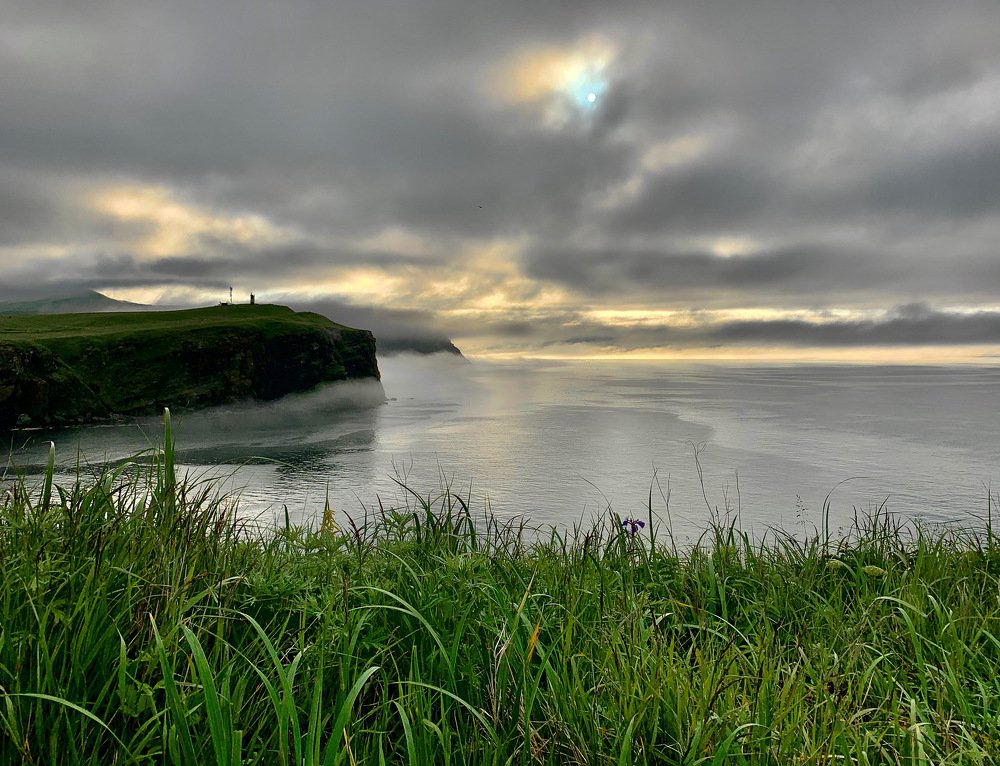 Вечерний туман остров Шикотан