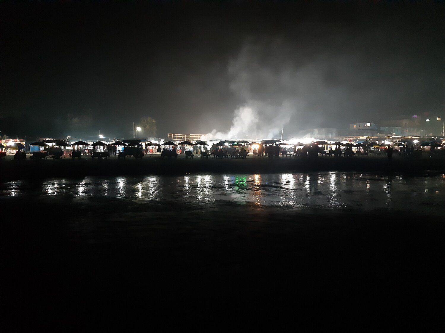 Beach From Sea at Night
