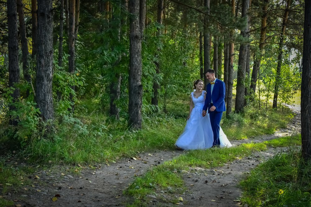 Свадьба на лесной дороге