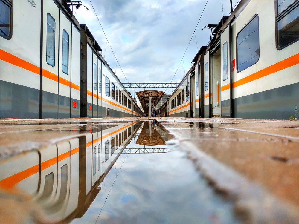 Reflection of trains