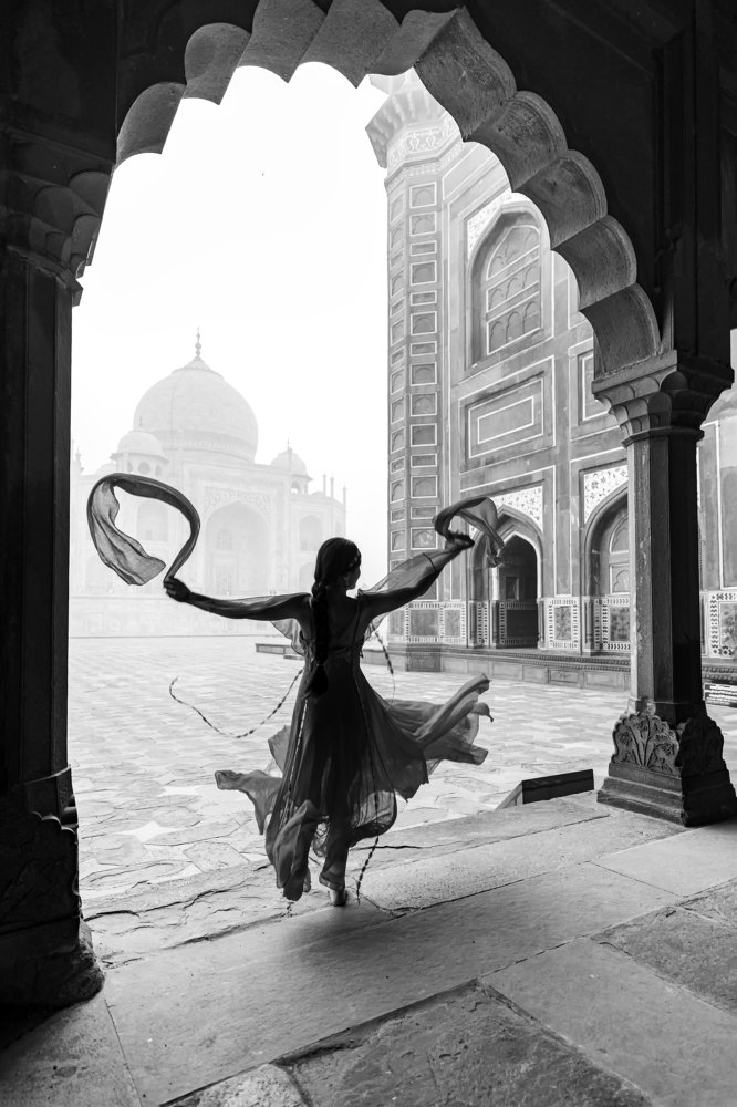 Dancing At Taj Mahal