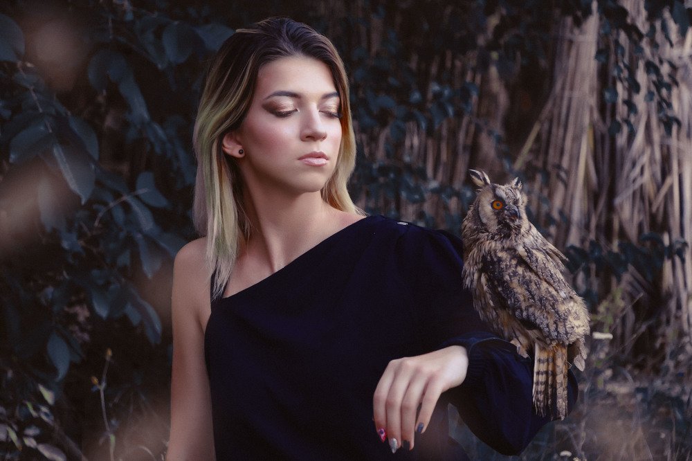 Фотосессия с совой.