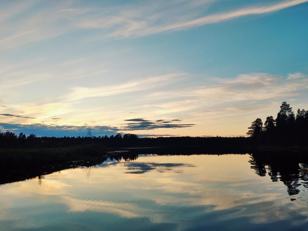 Тихая вода. Закат.