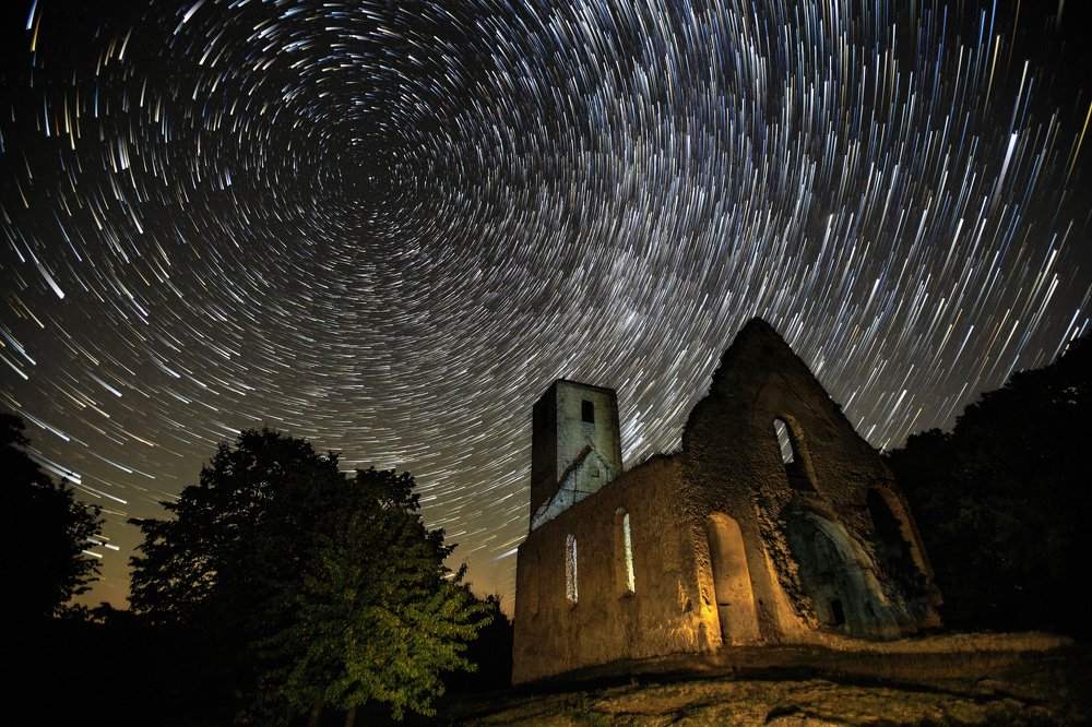 Startrail of time