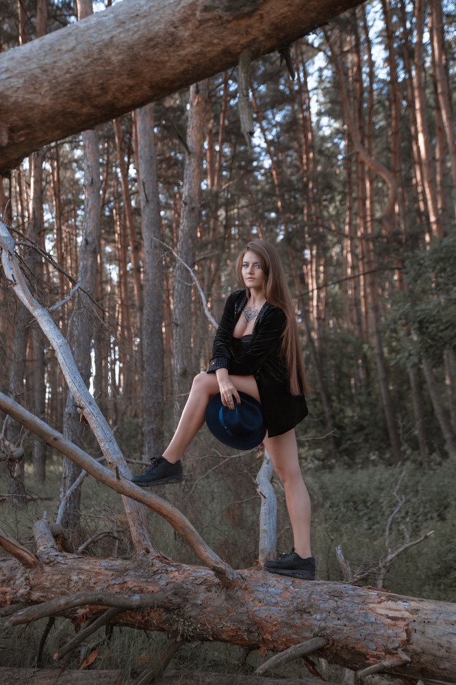 За сухостоем.