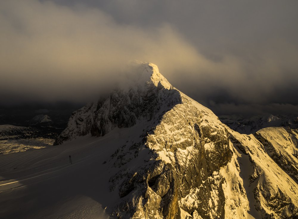 Sunset glow of Dachstein