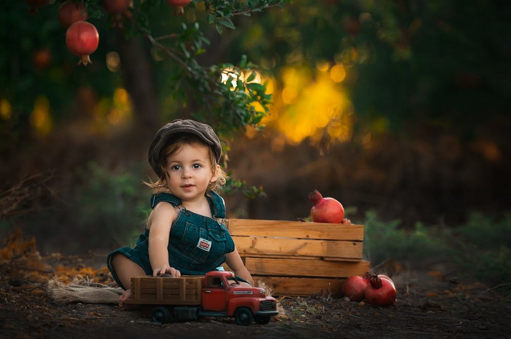 Ben in pomegranate garden