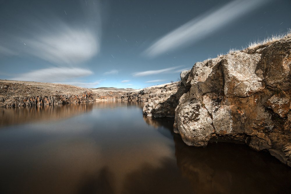 Canyon in the moonlight