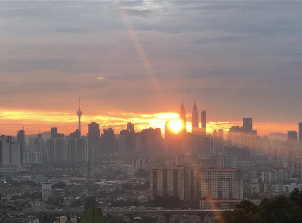 Sunrise at city of Kuala Lumpur