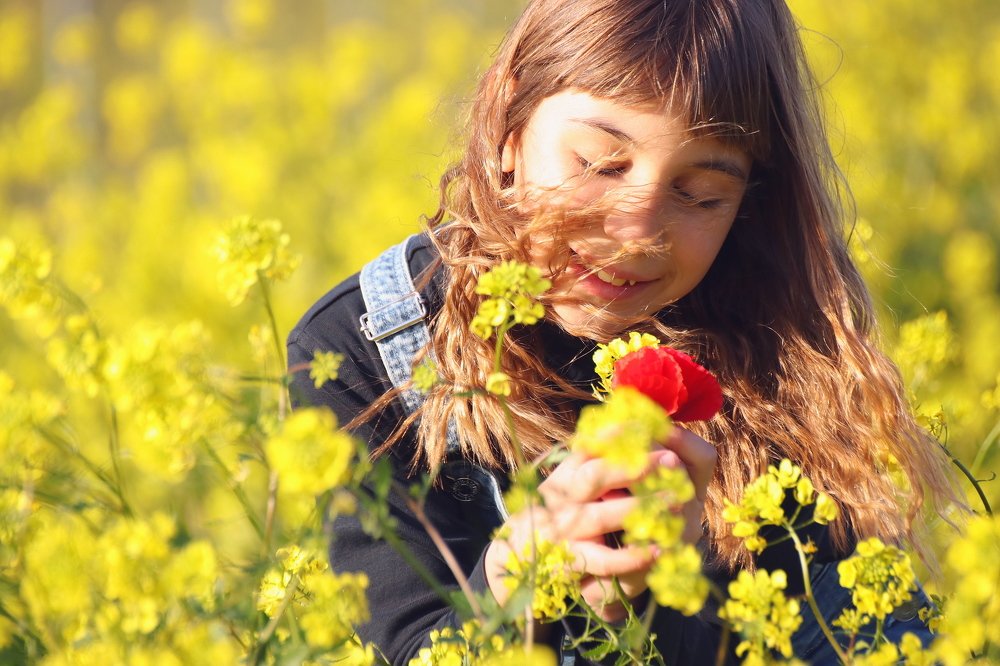 Portrait in Yellow Fields