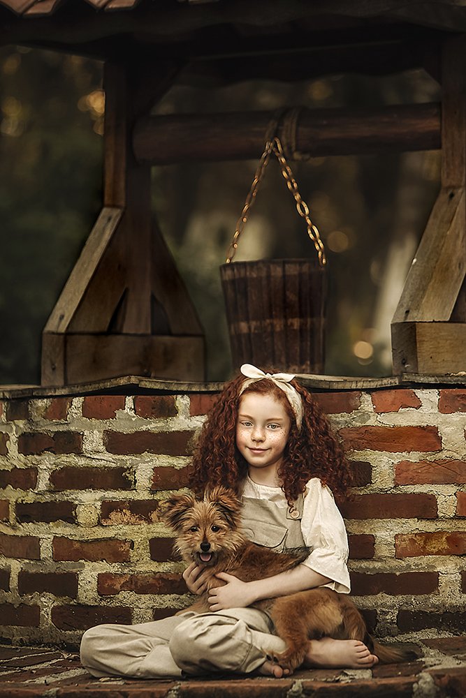 The girl and the dog