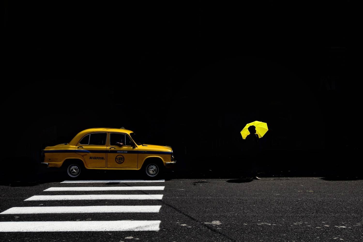 Yellow on the streets of Kolkata.