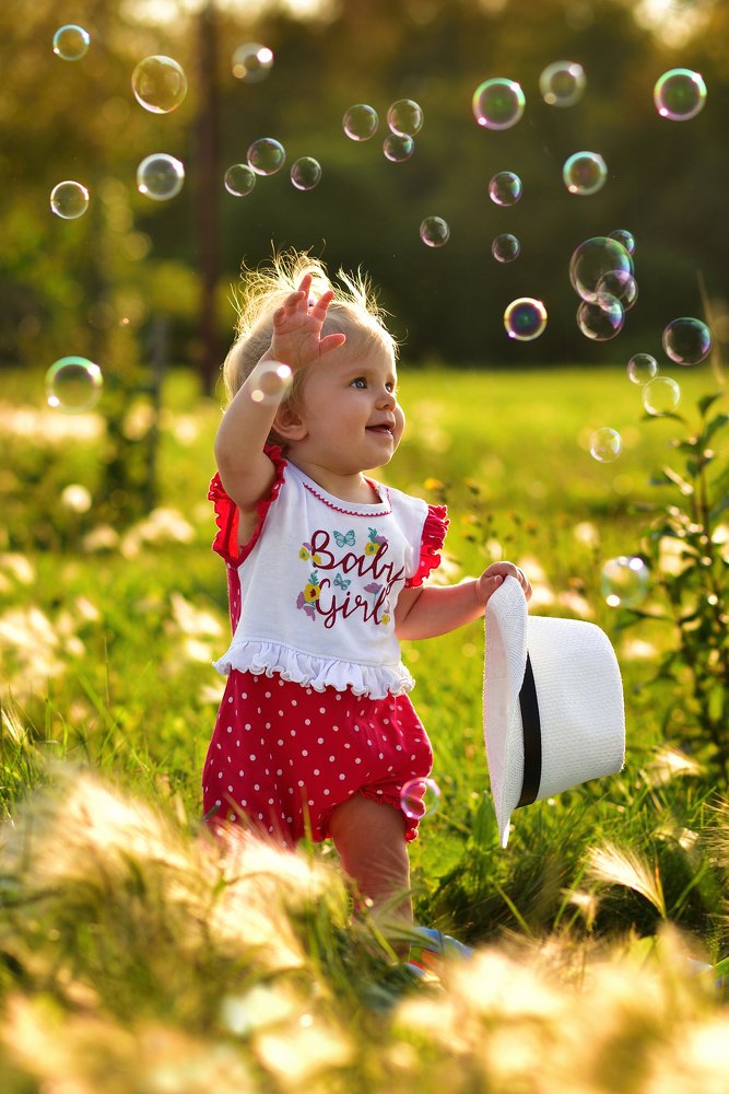 Little Girl Lidia with bubbles