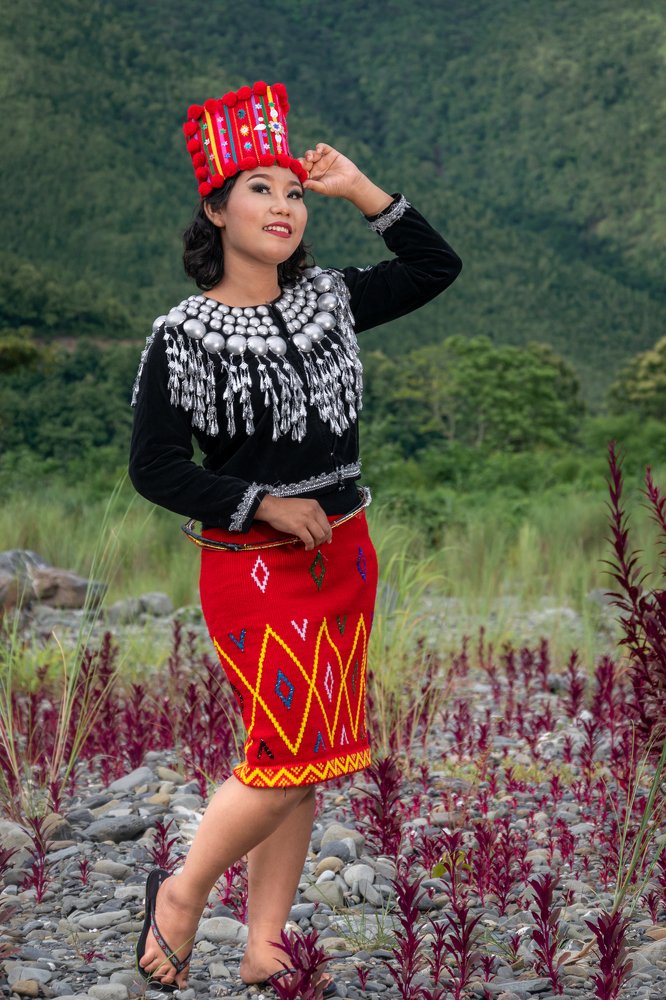 Myanmar Girl with Kachin Dress