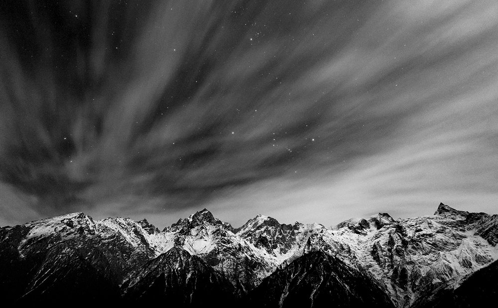 Starry Night over Kinnaur Kailash
