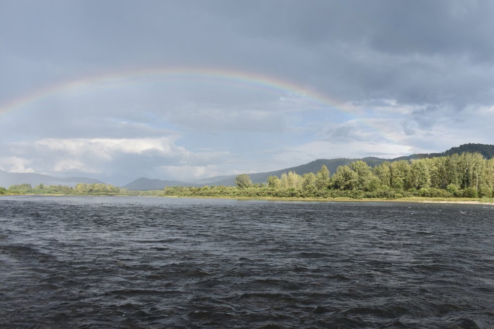 Радуга над рекой Томь.