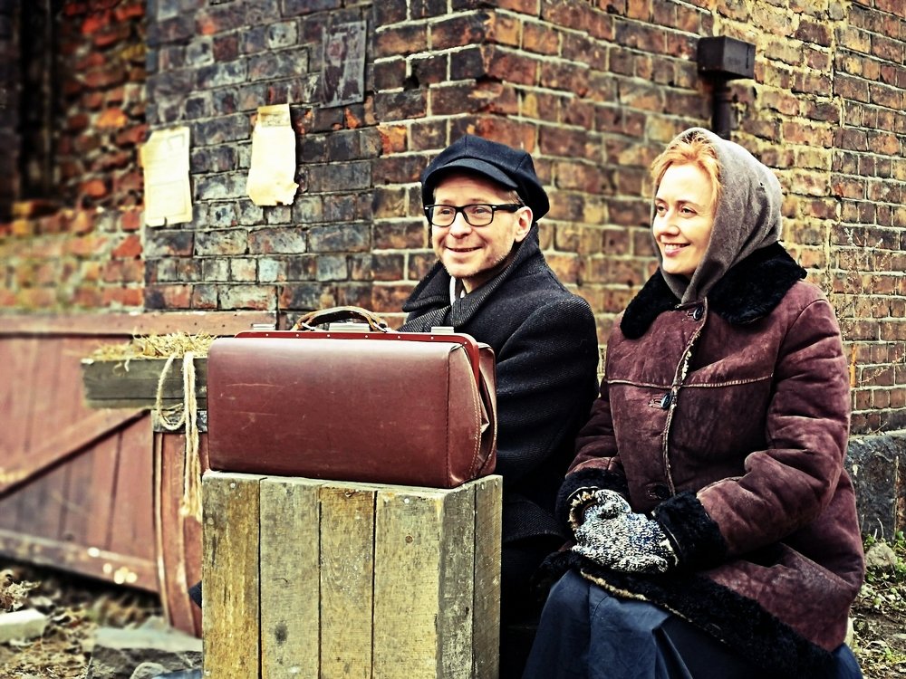 Laboratory work.Tram depot workers.
