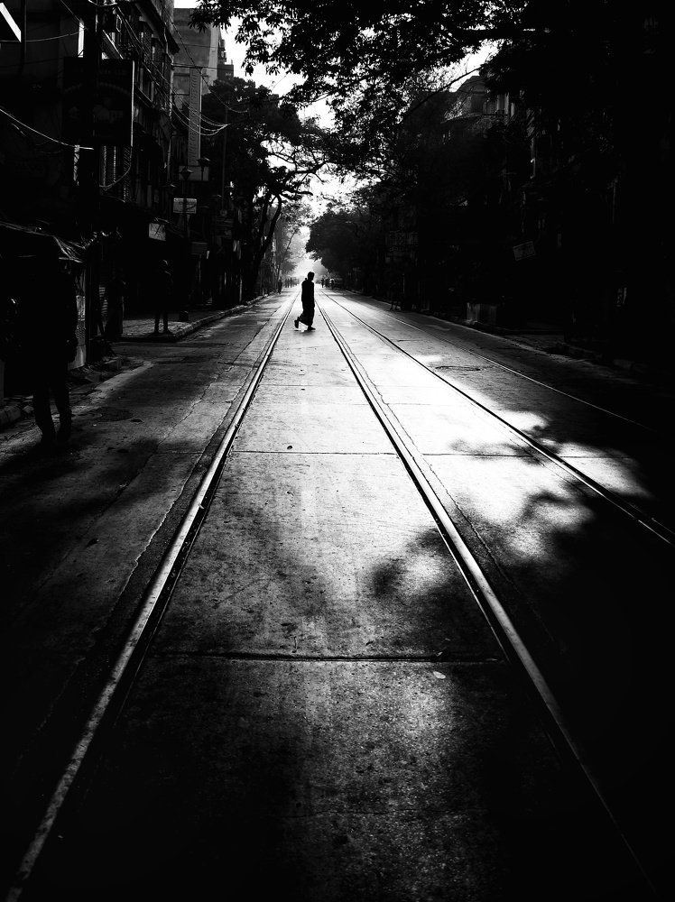 Leading towards him.