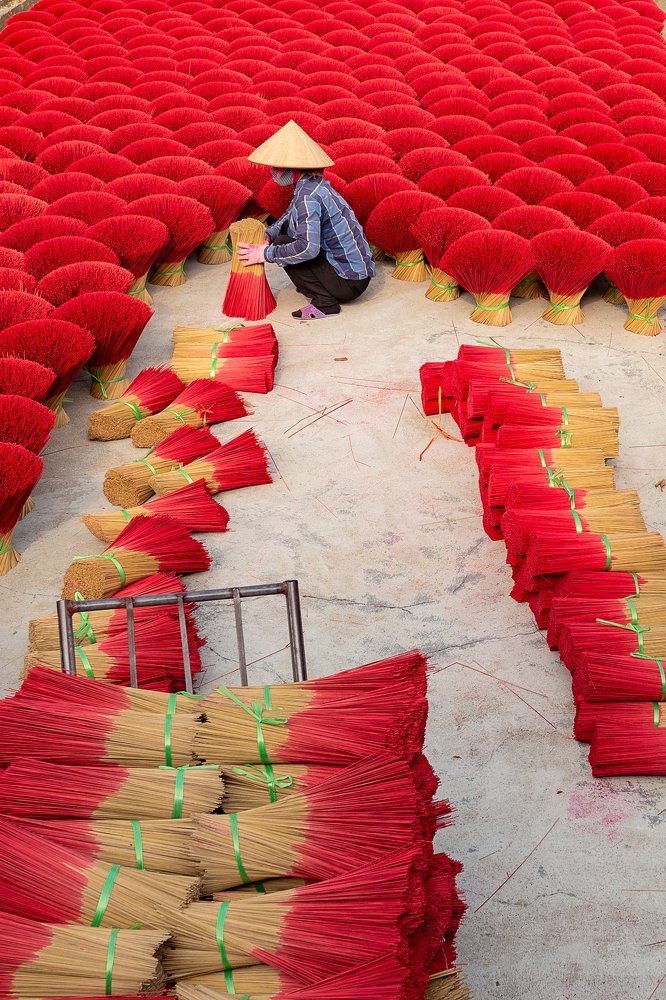 Drying incense sticks