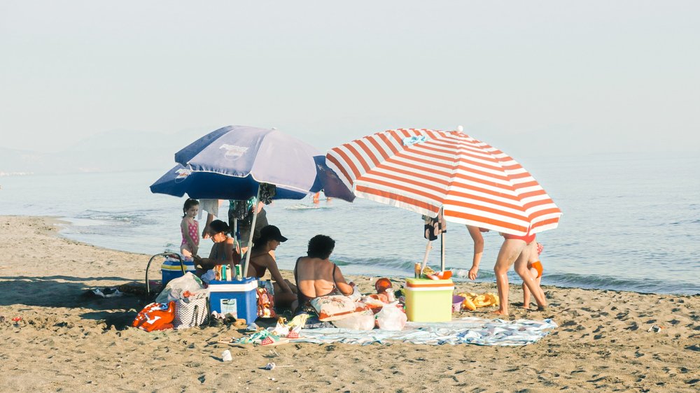 Big family by the sea. Albania, September 2020.