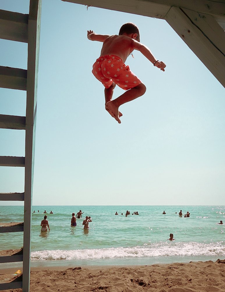 Superhero landing. Albania, August 2020.