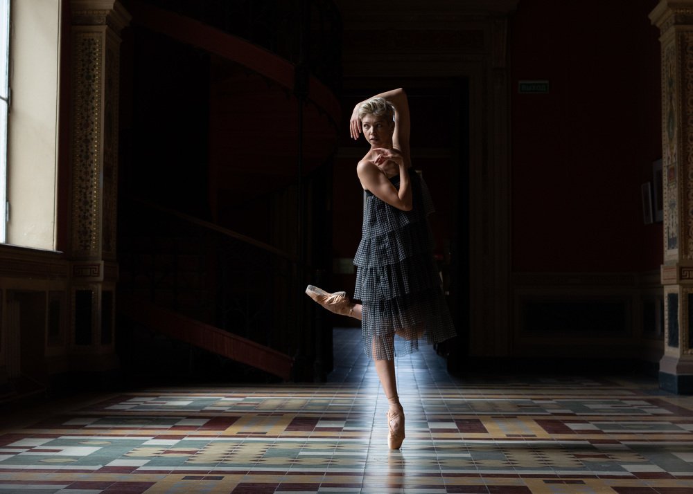 Dancing alone in old house..