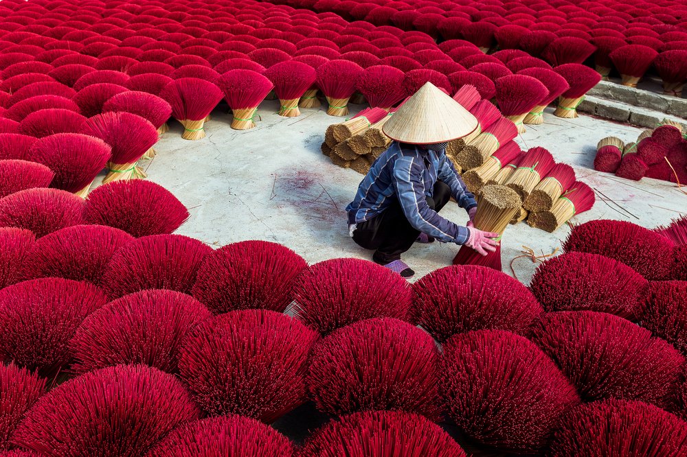 Drying incense sticks
