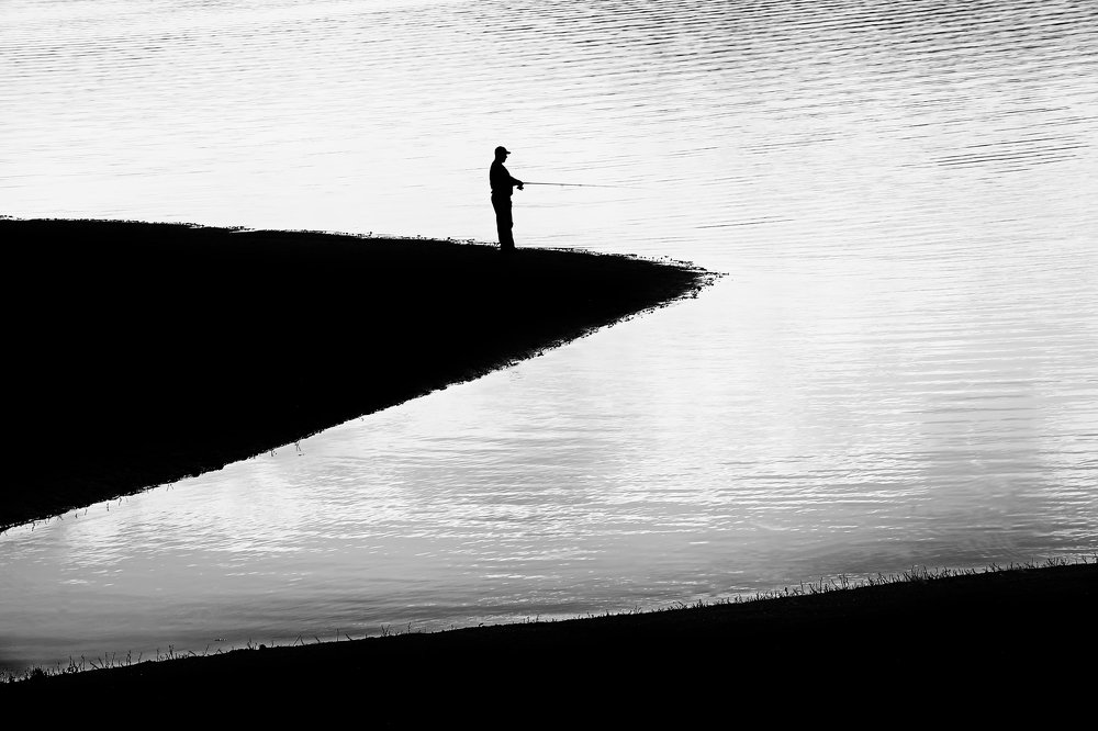 Lonely fisherman