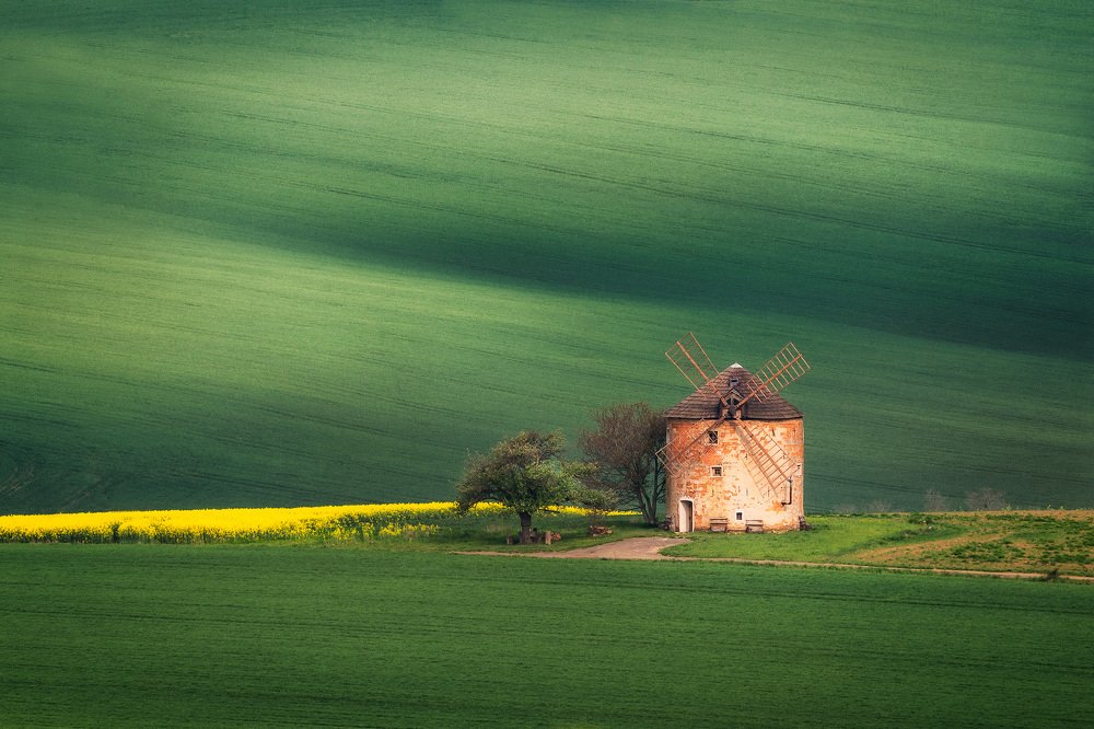 Old windmill near Kunkovice village
