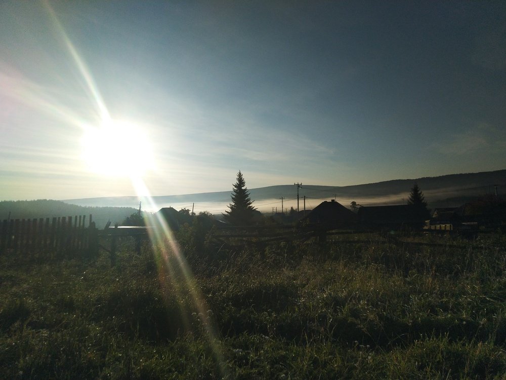 Рассвет в деревне