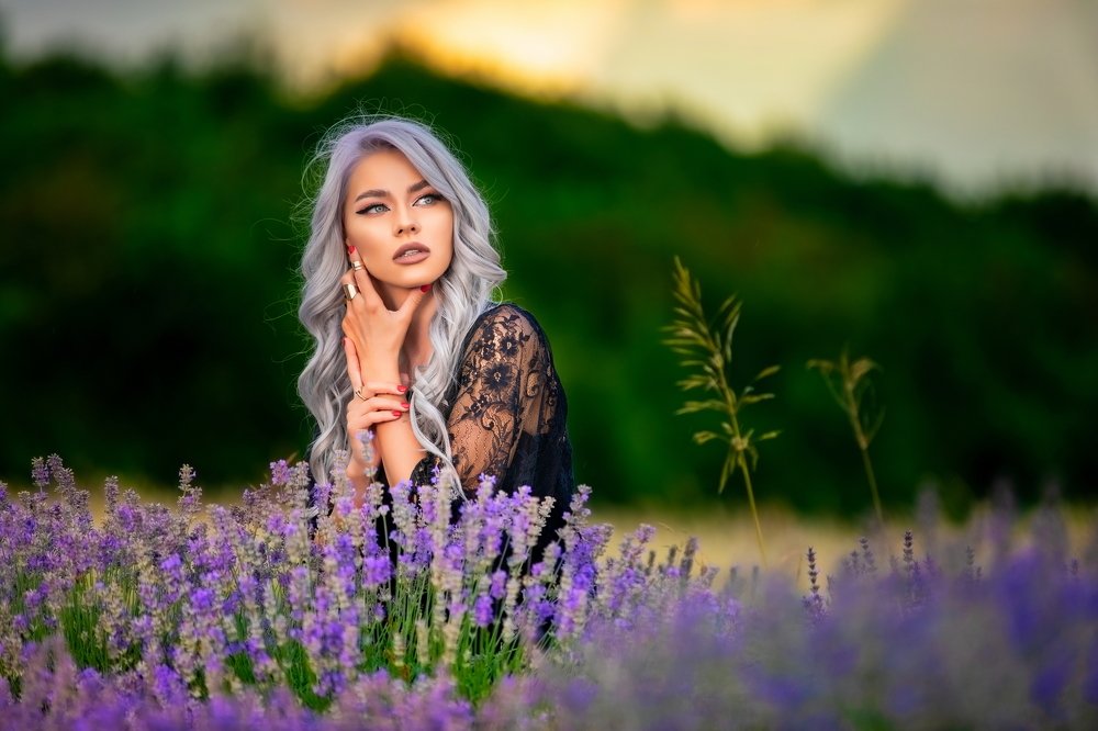 Beauty in lavander field.