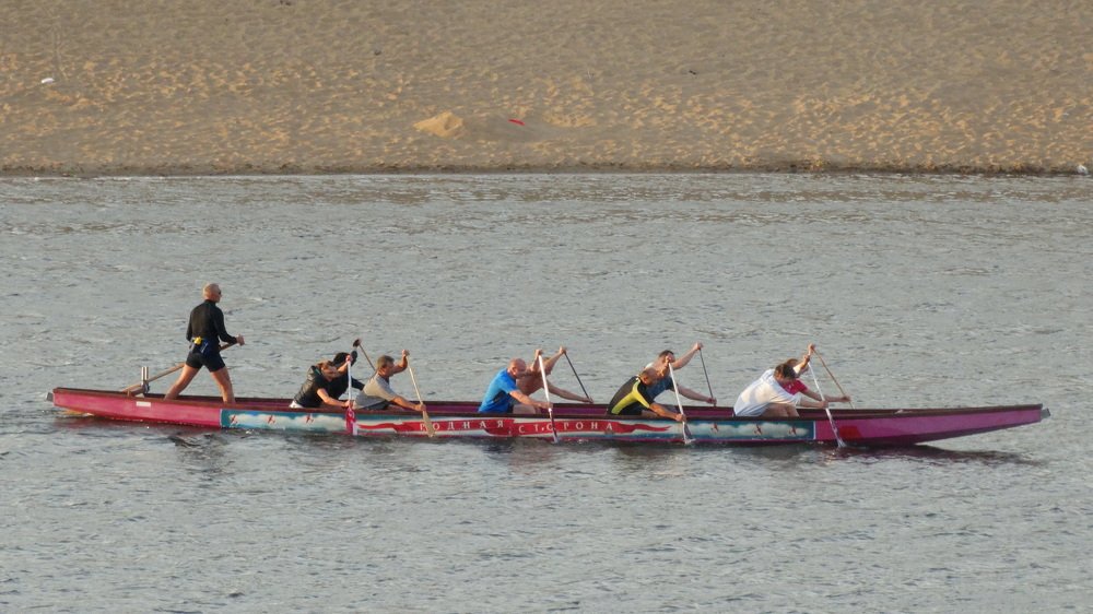 На гребном канале.