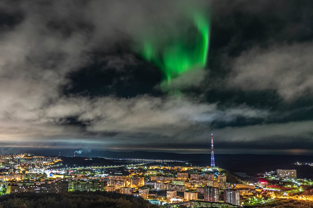 Сияние в облаках