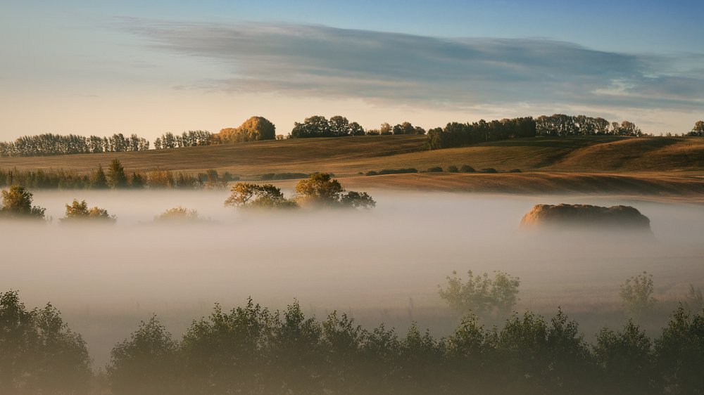 Обнимал поля туман...