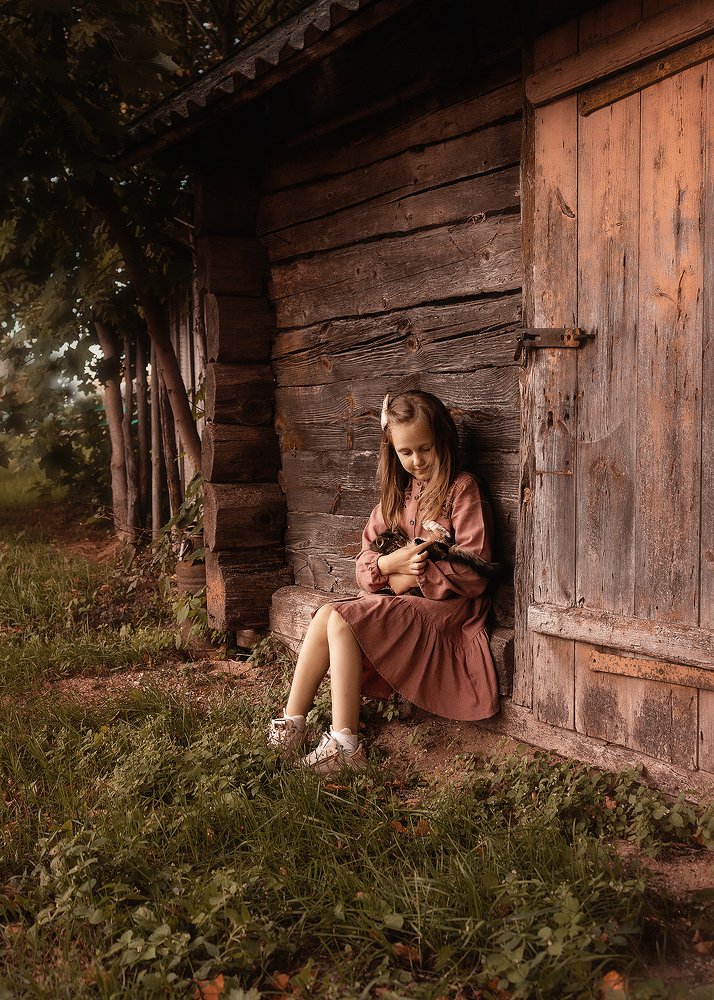 Девочка с котиком