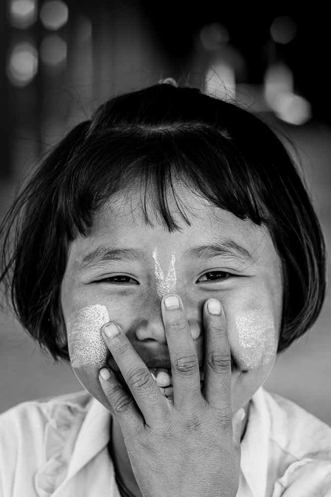 Shy Smiling Embarrassed Girl