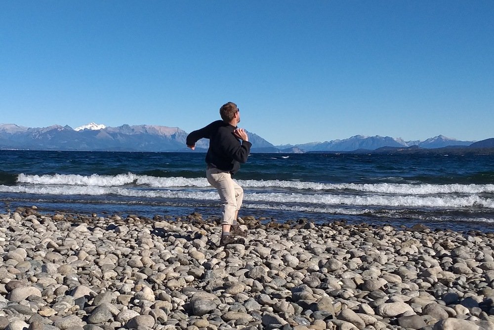 Stone bouncing.