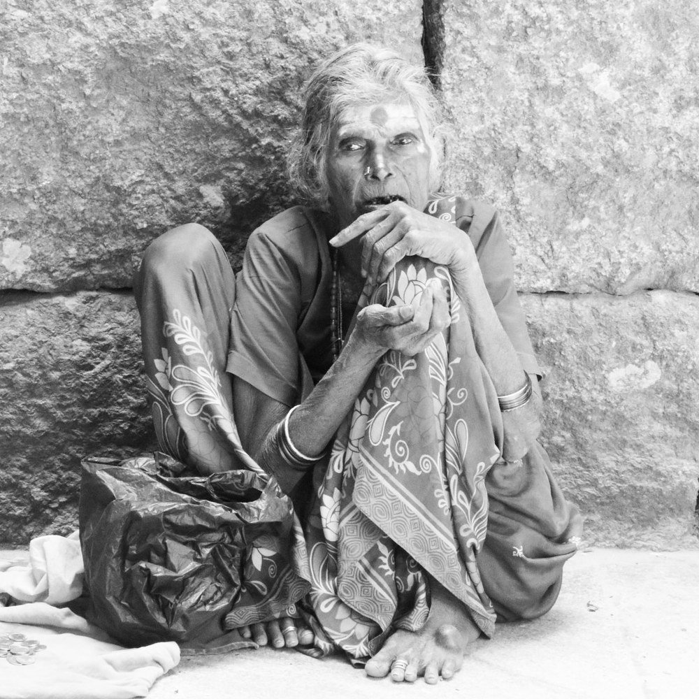 Captured her emotion when she doing begging.