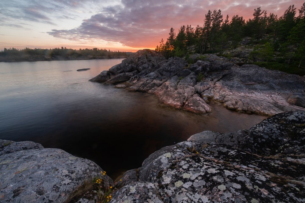 Skerries of Ladoga lake.