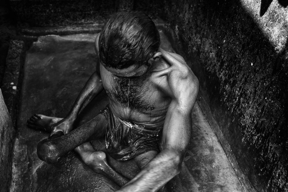 The Man In The Bath, - portrait