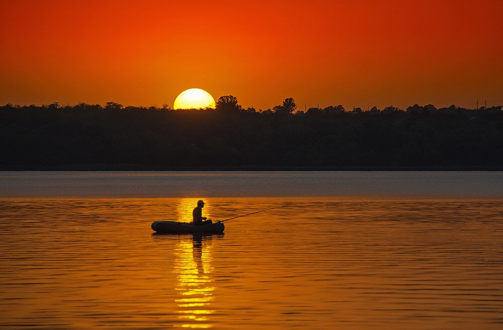 Вечерняя рыбалка на Днепре
