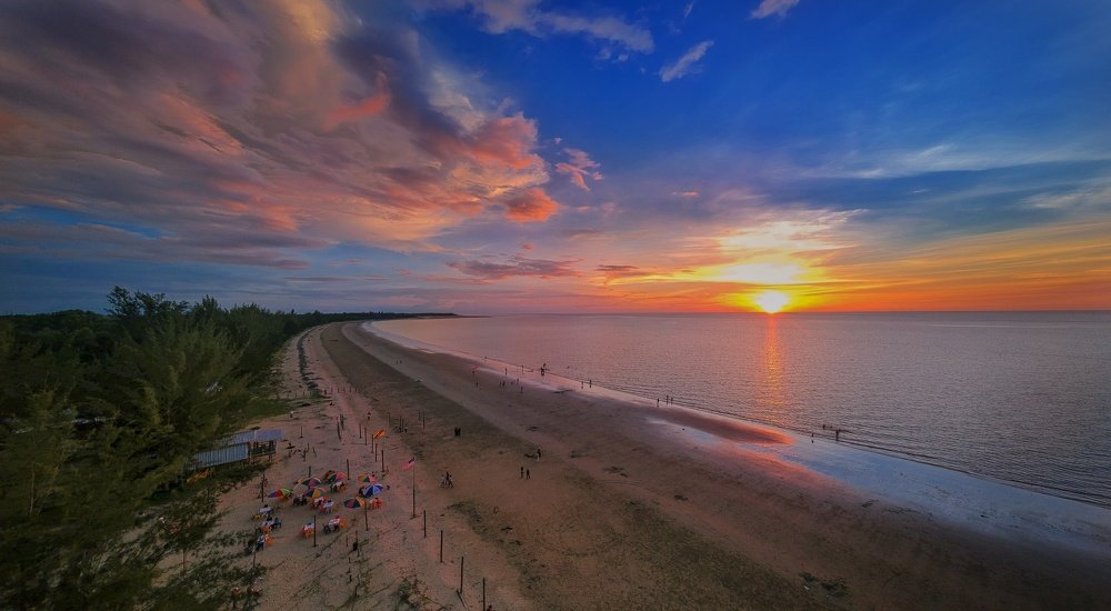 The Beauty Sunset of Belawai Beach