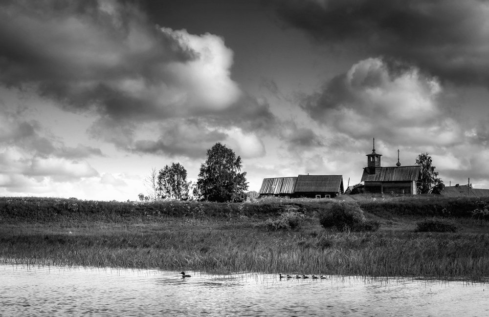 Летнее утро в деревне Бухалово. Кенозерье.